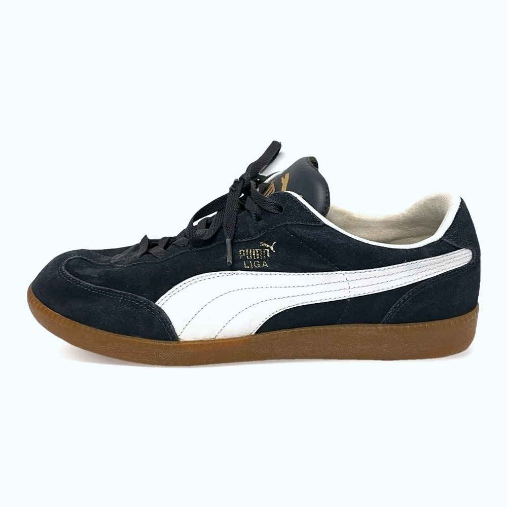 Puma Mens Super Liga Og Retro Navy Suede Leather Casual Shoes Sneakers Size 12